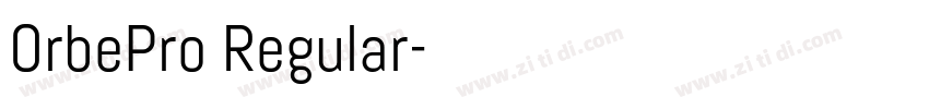 OrbePro Regular字体转换